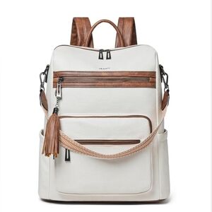 Shrrie 15.6 inch Travel Vegan Leather Backpack